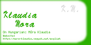 klaudia mora business card
